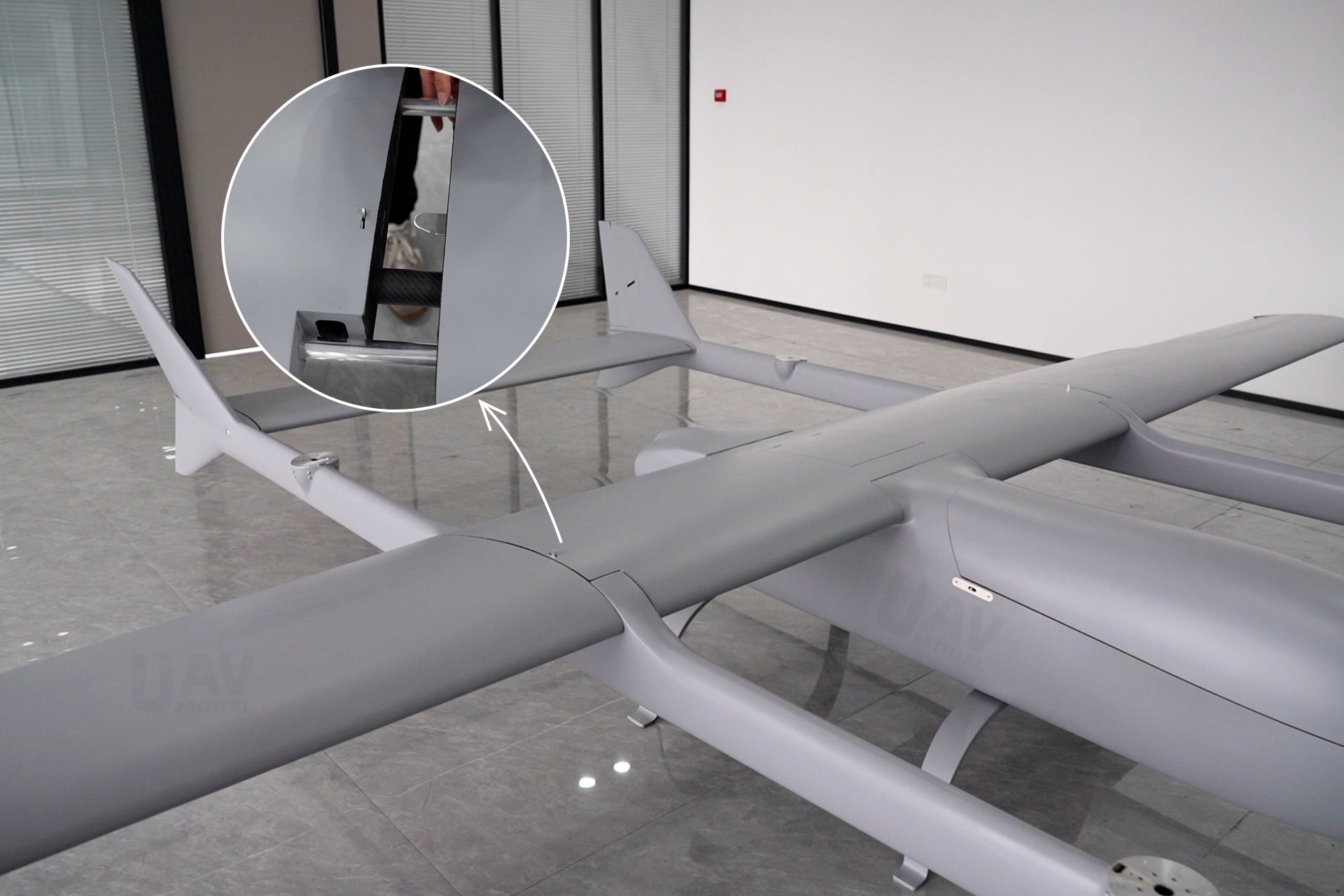 Skyeye Wingspan 6000MM VTOL UAV drone with full carbon fiber body.