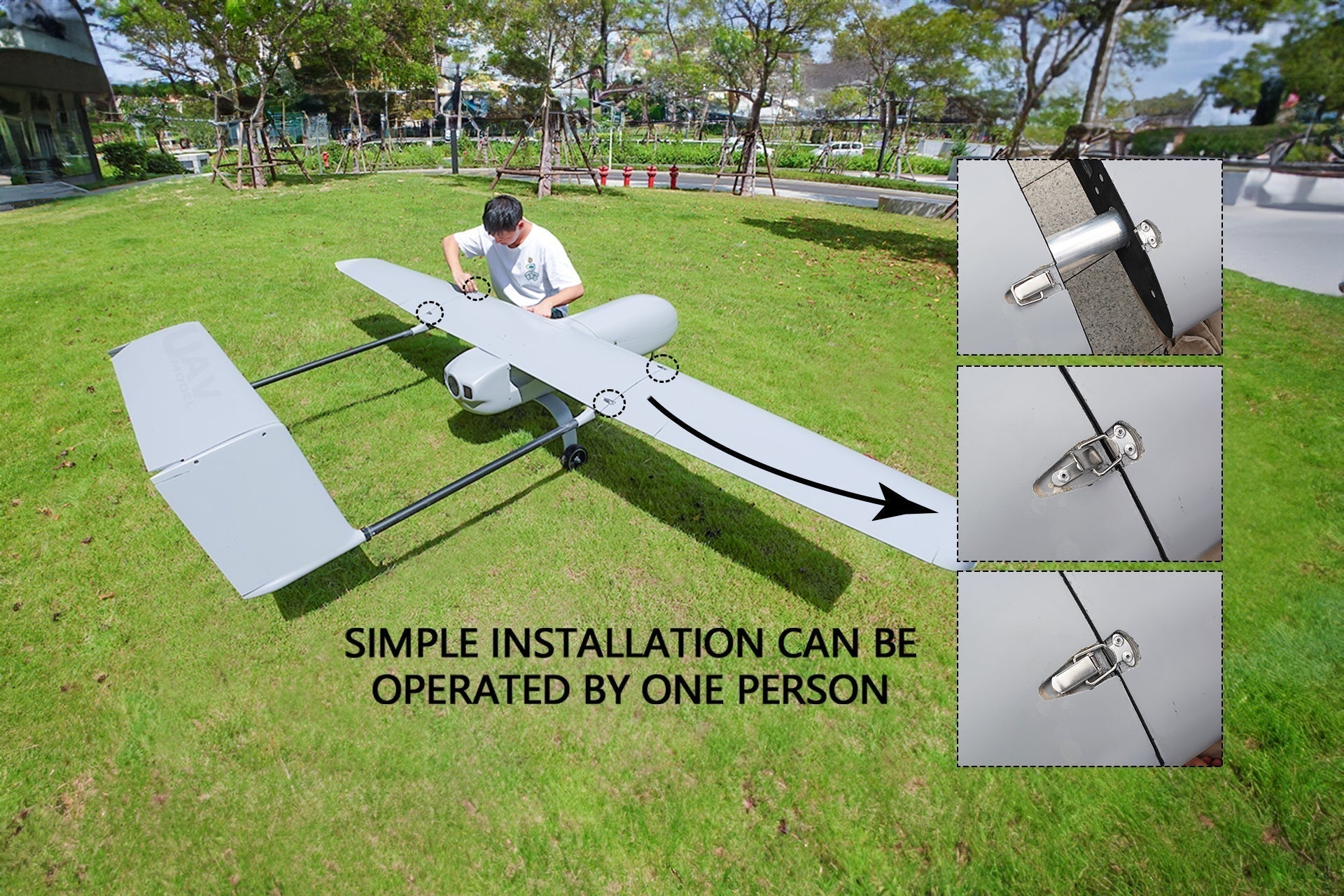 Skyeye UAVSkyeye UAV SKY36 Fixed Wing Drone Engine H-TailUAVMODEL