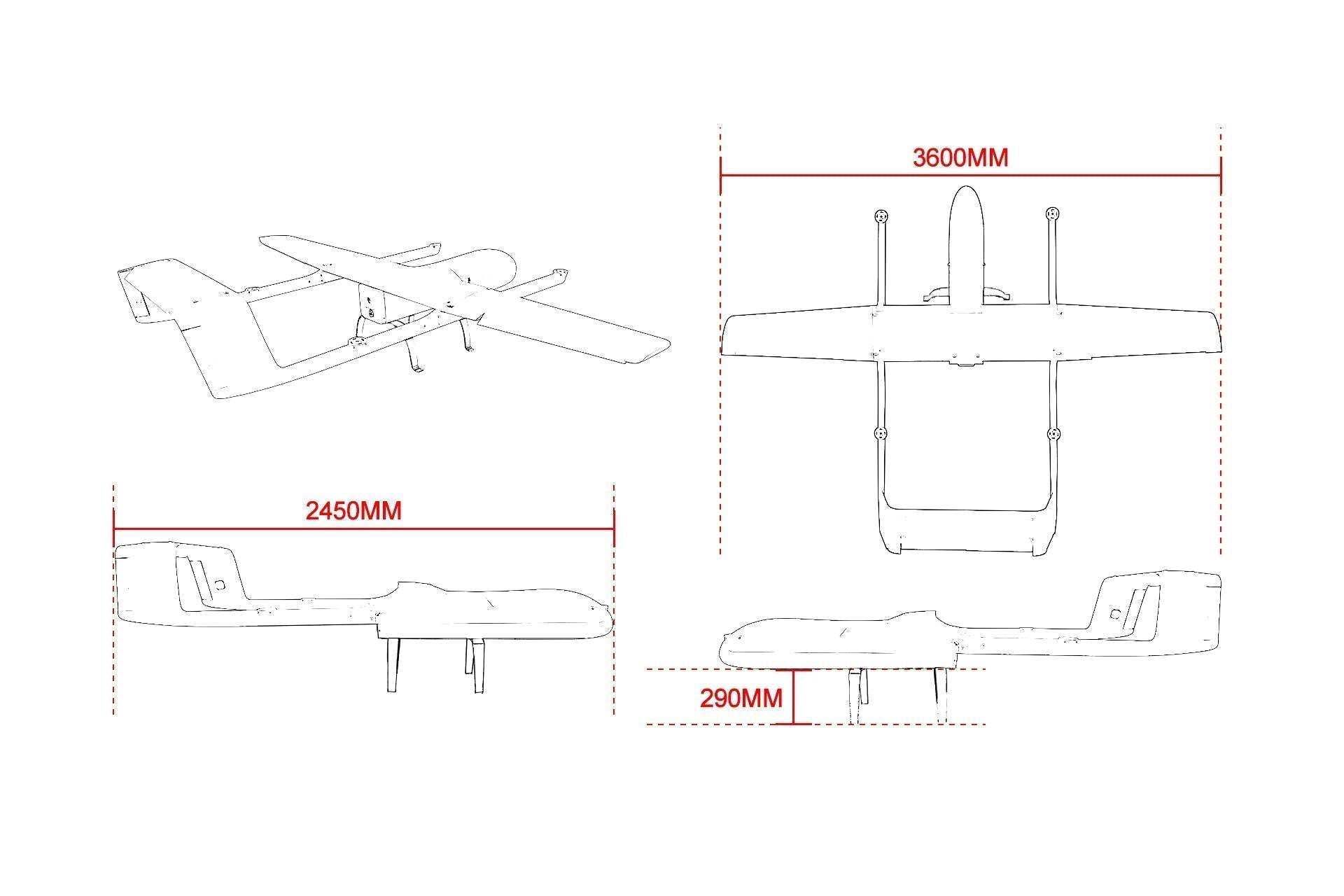 SKYEYE UAVSKYEYE UAV SV360 UAV Fixed Wing VTOL Drones EngineUAVMODEL