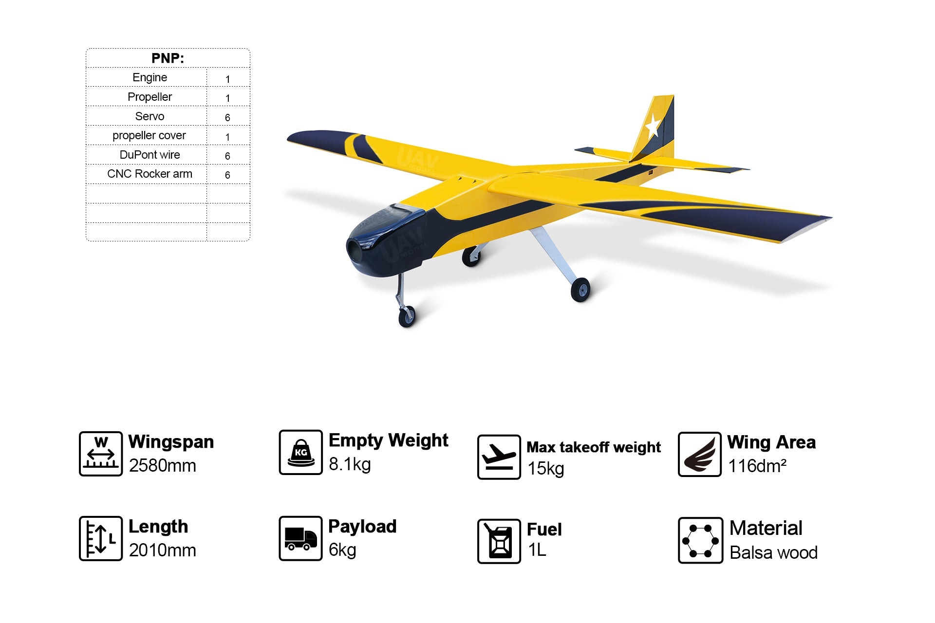 Skyeye 50cc practice drone flying UAV Fixed Wing
